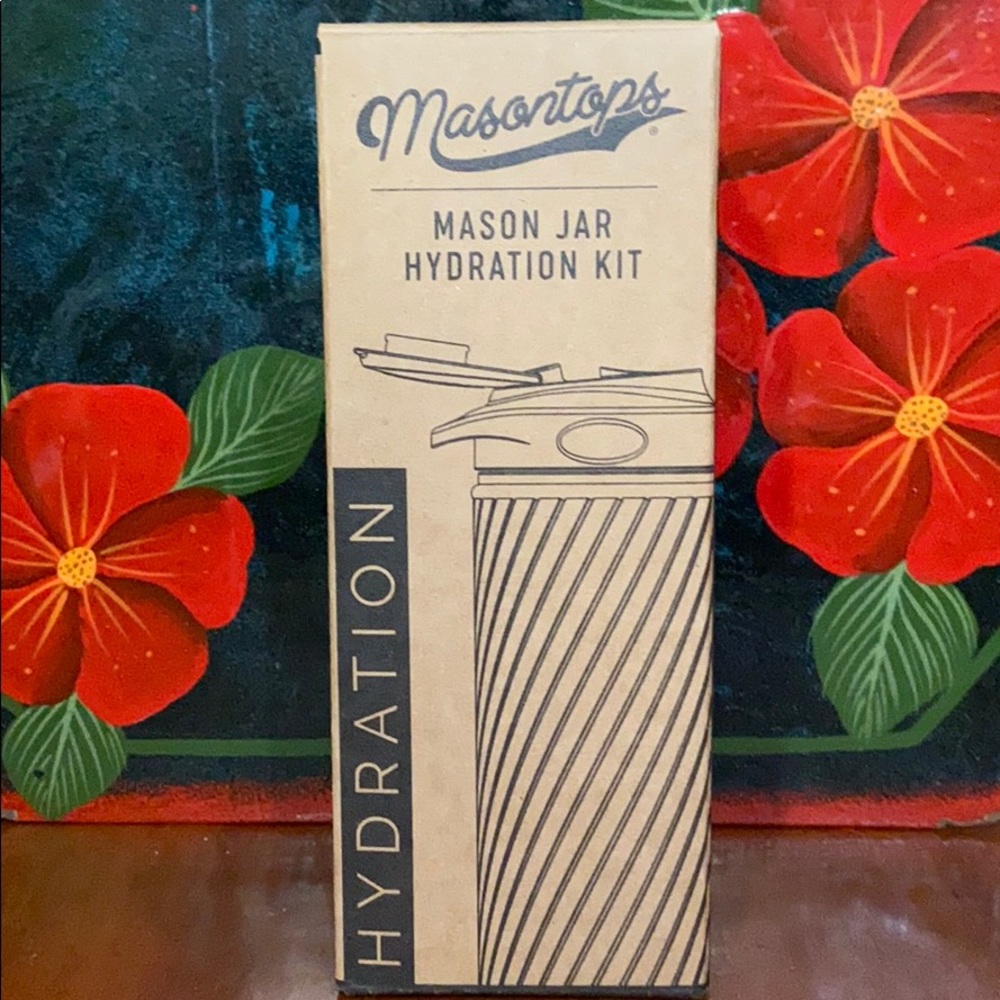 MasonTops Mason Jar Hydration Kit 16oz Teal